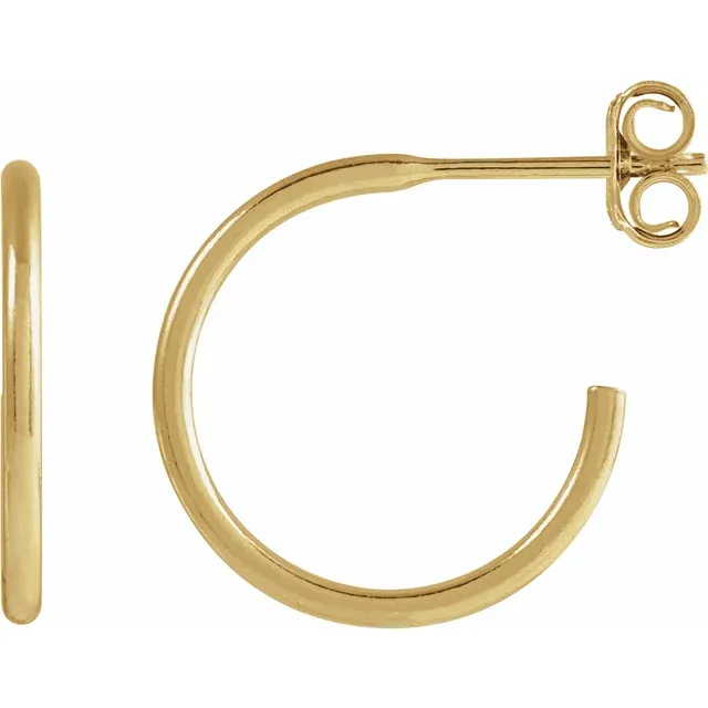 14K Yellow Gold-Filled Classic Hoops