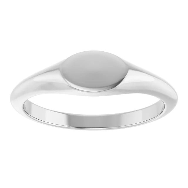 Brushed Oval Signet Ring