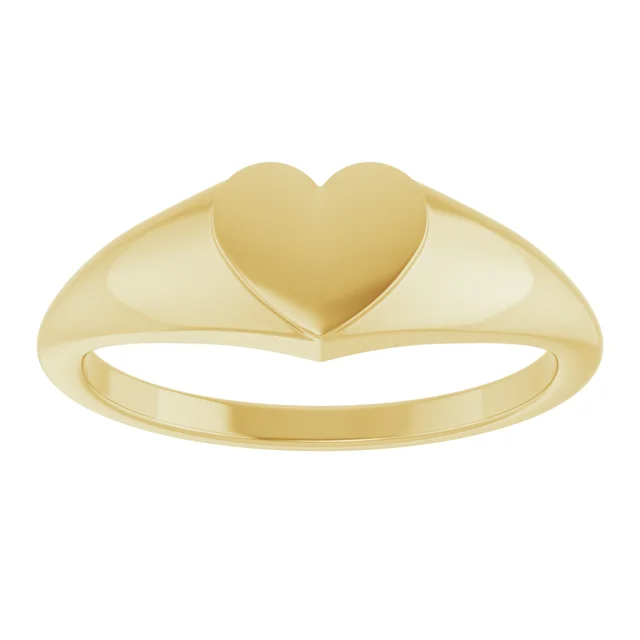 Heart Shaped Signet Ring