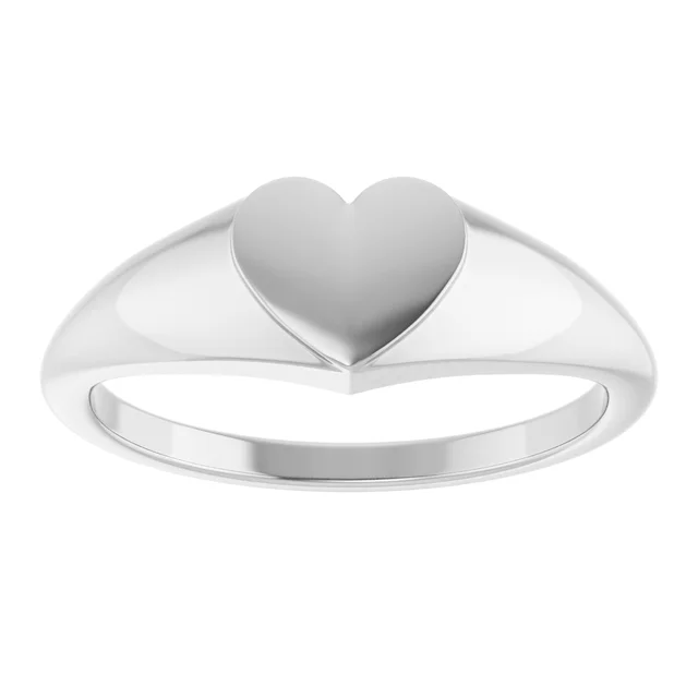 Heart Shaped Signet Ring