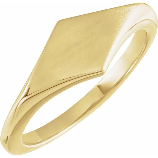 Geometric Shaped Signet Ring