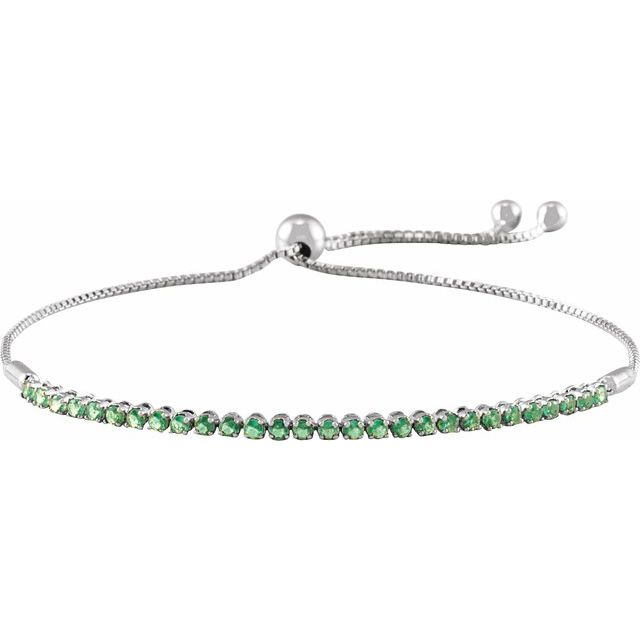 Millie 14K Gold Adjustable Gemstone Tennis Bracelet (7/8 CT DEW)