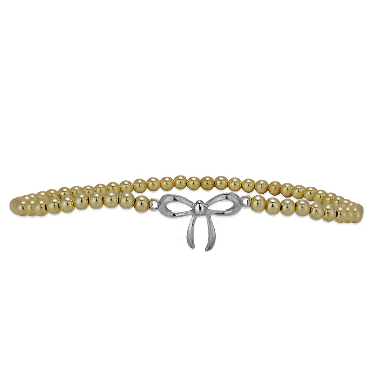 Bozkurt Two Tone Bow Bracelet