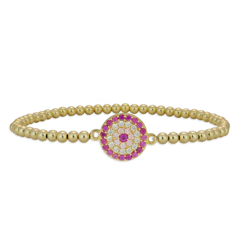 Bozkurt Evil Eye Multicolor Disc Bracelet