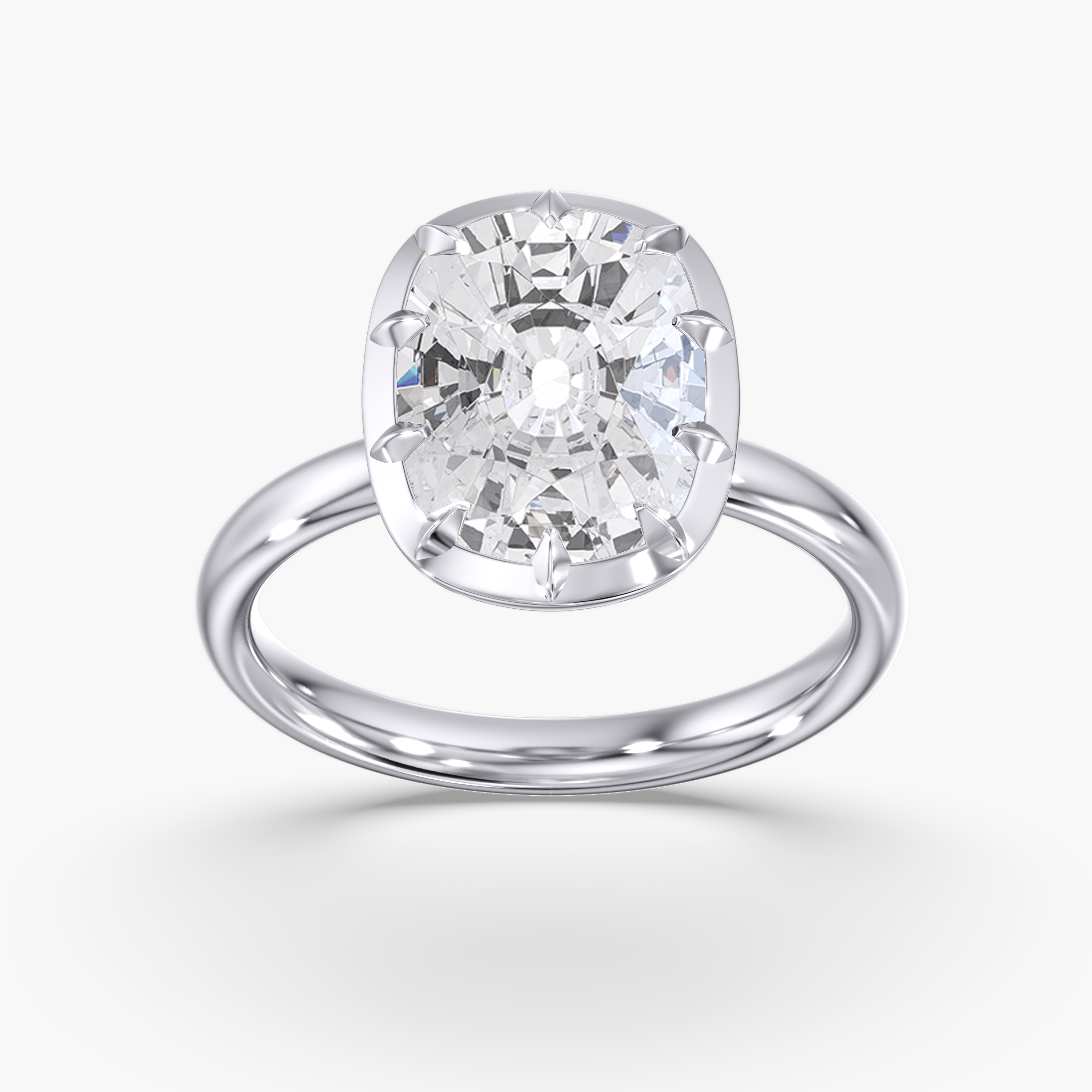 5.00ct Cushion Lab Grown Diamond Solitaire Preset Engagement Ring