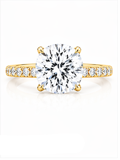Hidden Halo Accented Lab Grown Diamond Preset Engagement Ring