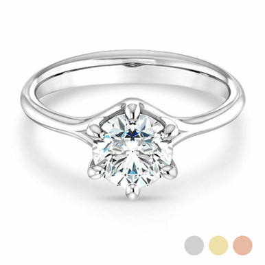 Amelia 6-Prong Solitaire Setting