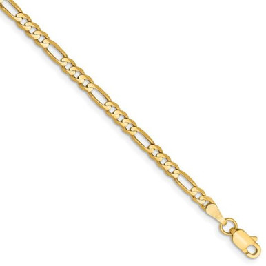 Genevieve 14K Yellow Gold Figaro Chain Bracelet