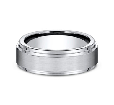 The Cadet 8.00mm Double Bevel Edge Wedding Ring