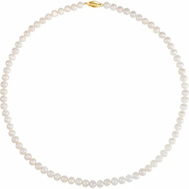 Clara 14K Yellow Gold Cultured Freshwater Pearl Necklace