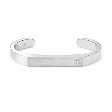 Bulova Stainless Steel Classic Diamond Cuff Bracelet (1/10 TCW)