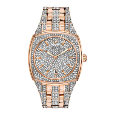 Bulova 40MM Rose Gold Phantom Crystal Men's Watch