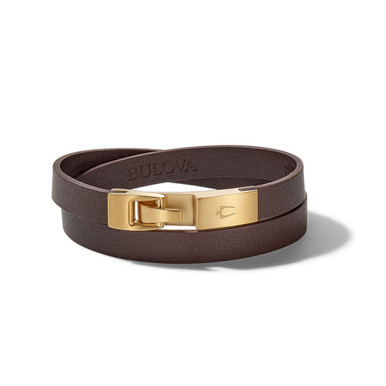 Classic Brown Leather Double Wrap Bracelet