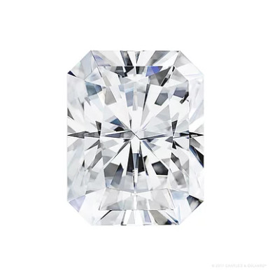 Gage Select Radiant Cut Near Colorless Moissanite 7.3 x 5.5 mm (1.25 CT. DEW)