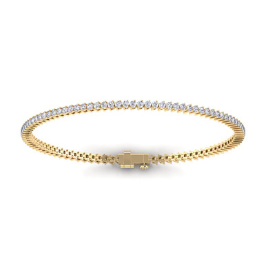 Joelle 14K Yellow Gold 2-Prong Lab Grown Diamond Tennis Bracelet