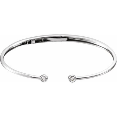 Katie 14K Gold Diamond Bezel Cuff Bracelet (1/6 TCW)