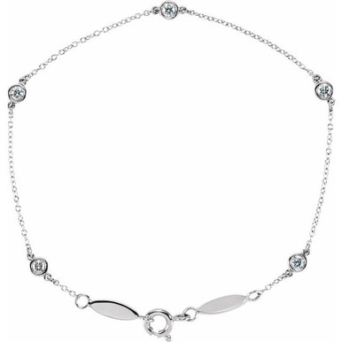 Isabelle 14K Gold Diamond Bezel Station Bracelet (1/3 TCW)