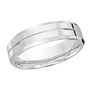 Richmond 14K Gold Satin Finish Center Groove Wedding Ring