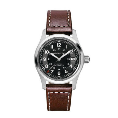 Hamilton 38MM Khaki Field Auto Leather Men's Watch