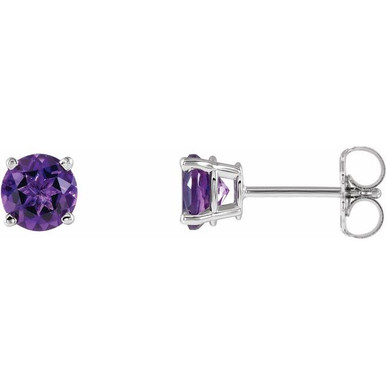 Charlotte 14K Gold Amethyst Stud Earrings (1 CT DEW)