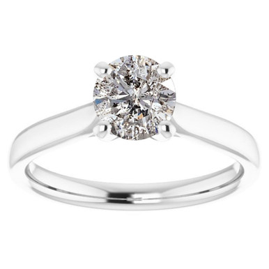 Emma Round Salt and Pepper Diamond Preset Engagement Ring