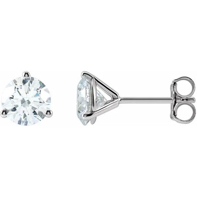 Oliver Round Moissanite Stud Earrings