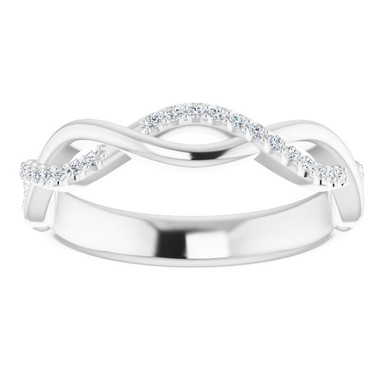 Irene 14K Gold Infinity-Inspired Diamond Wedding Ring (1/8 TCW)