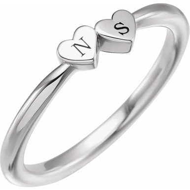 Jane 14K Gold Engravable Heart Promise Ring
