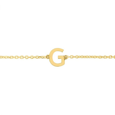 Farrah 14K Yellow Gold Mini Initial Bracelet