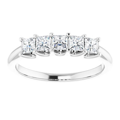 Genesis 5-Stone Princess Cut Diamond Anniversary Ring (1/2 TCW)
