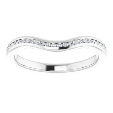 Surrey Curved Channel Set Diamond Wedding Ring (1/6 TCW)