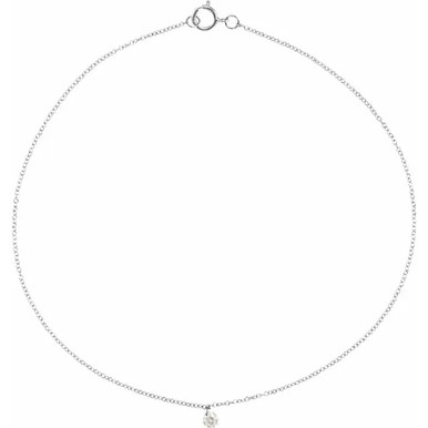 Greta 14K Gold Drilled Diamond Chain Anklet (1/6 TCW)