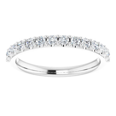 Lydia Straight Pave Diamond Wedding Ring (2/5 TCW)