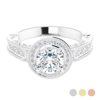 McKenna Vintage-Inspired Halo Setting