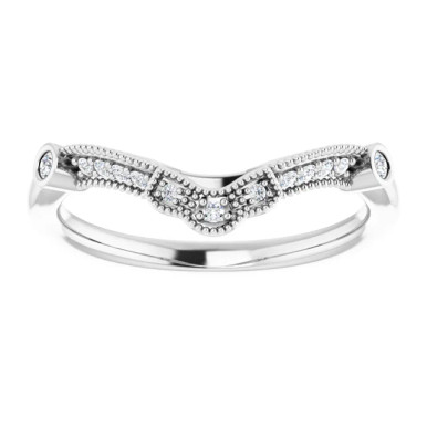 Audrey Curved Diamond Wedding Ring (1/10 TCW)