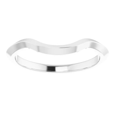 Nora Curved Knife Edge Wedding Ring