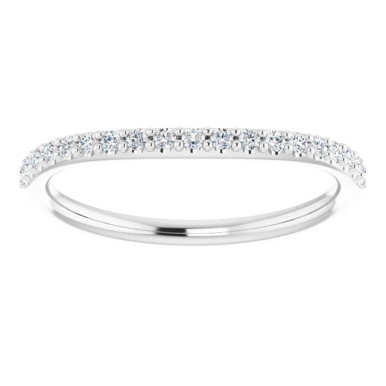 Claire Curved Diamond Wedding Ring (1/5 TCW)