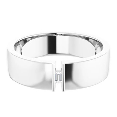 Fritz Baguette Lab Grown Diamond Wedding Ring (1/15 TCW)