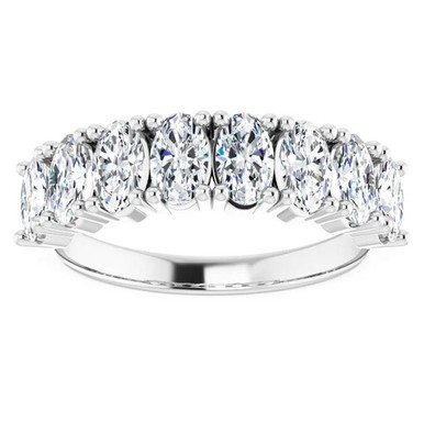 Lane 8-Stone Oval Moissanite Anniversary Ring (2 CT DEW)