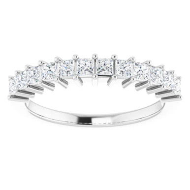 Jessica Straight Princess Diamond Wedding Ring (3/4 TCW)
