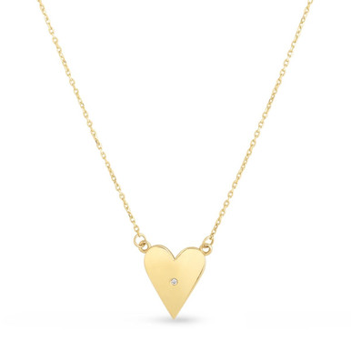 Tinsley 14K Yellow Gold Elongated Heart Necklace