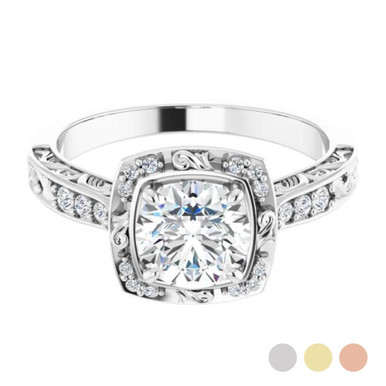 Dorothy Vintage-Inspired Halo Setting