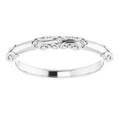 Athena Scrollwork Wedding Ring