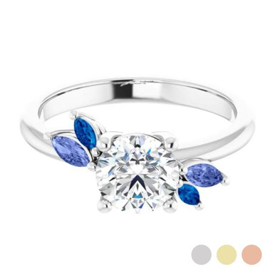 Melody Blue Sapphire & Tanzanite Accent Setting