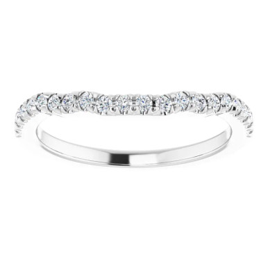 Mimi Curved Diamond Wedding Ring (1/5 TCW)
