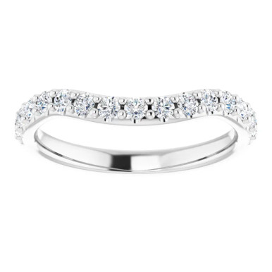 Nadia Curved Diamond Wedding Ring (2/5 TCW)