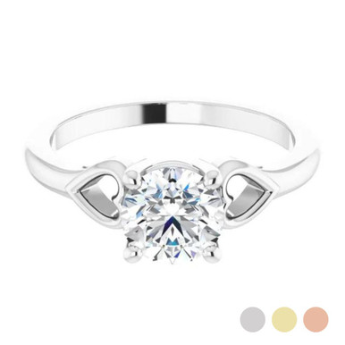 Cupid Open Heart Solitaire Setting