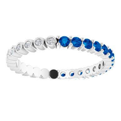 Berkley 14K Gold Lab Grown Diamond & Gemstone Reversible Eternity Ring (5/8 TCW)