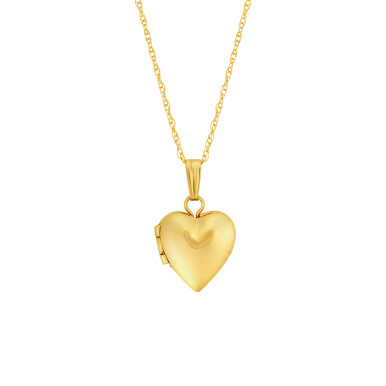 Mini Heart 14K Yellow Gold Locket Necklace