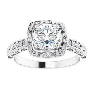Dorothy Vintage-Inspired Halo Preset Engagement Ring